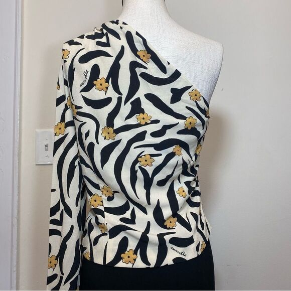 Nanushka Black and Cream Floral Blouse - Picture 13 of 16